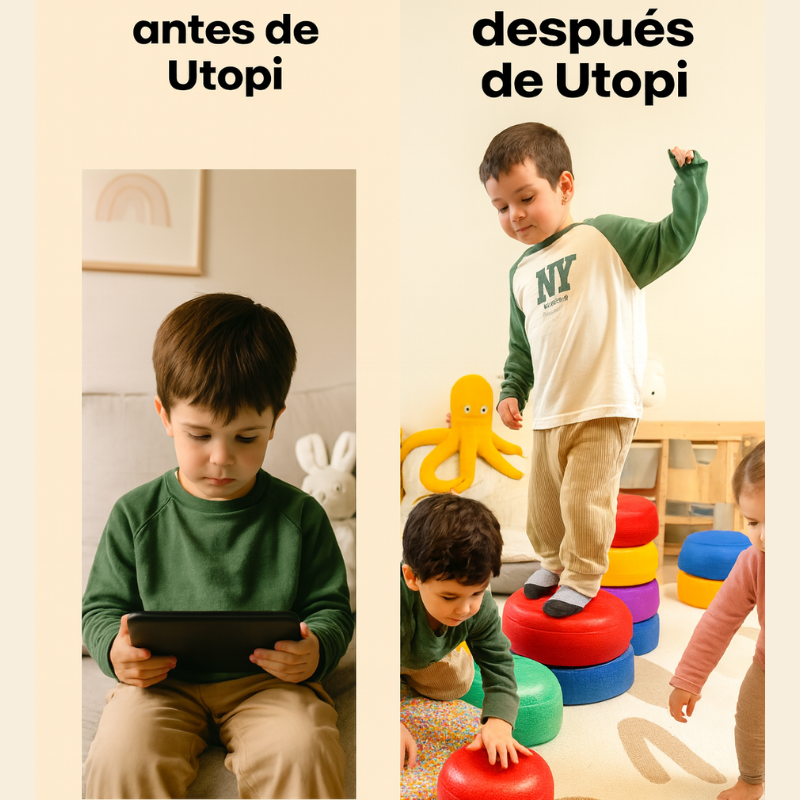 UTOPI STACK  Set de bloques sensoriales + base de equilibrio GRATIS + eBook Juego Libre de Regalo