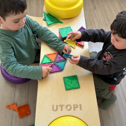UTOPI® CONNECT – SET de 3 Puentes de Madera para Juego Libre, Equilibrio y Circuitos Motrices