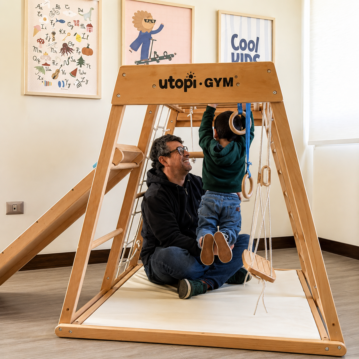 UTOPI® Gym Climb Pro  – Gimnasio Infantil de Madera para Niños de 1 a 7 Años+ Envío GRATIS RM