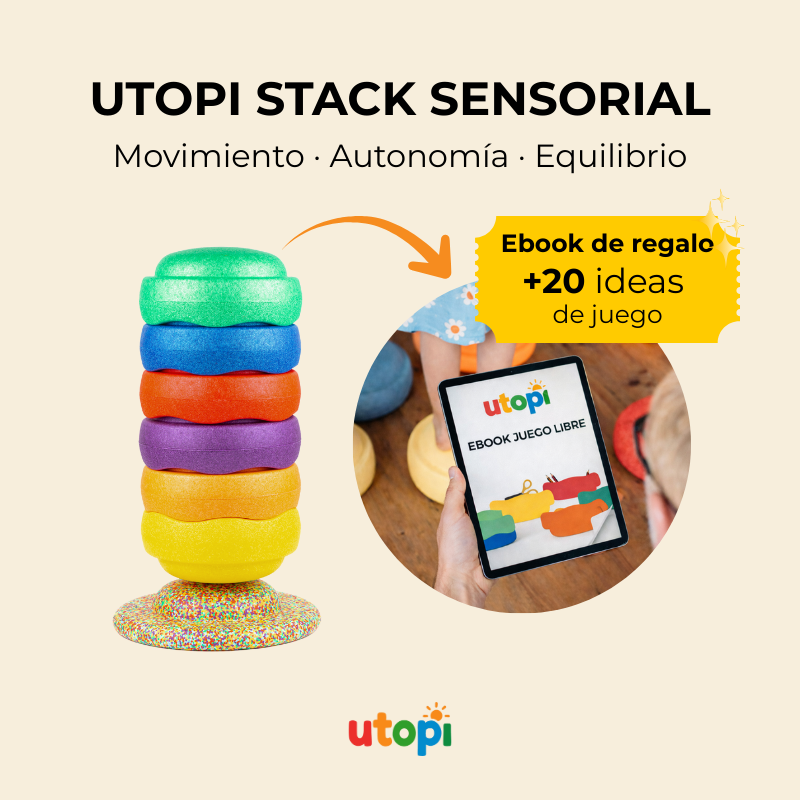 UTOPI® STACK — Bloques sensoriales (Incluye base de equilibrio + eBook).